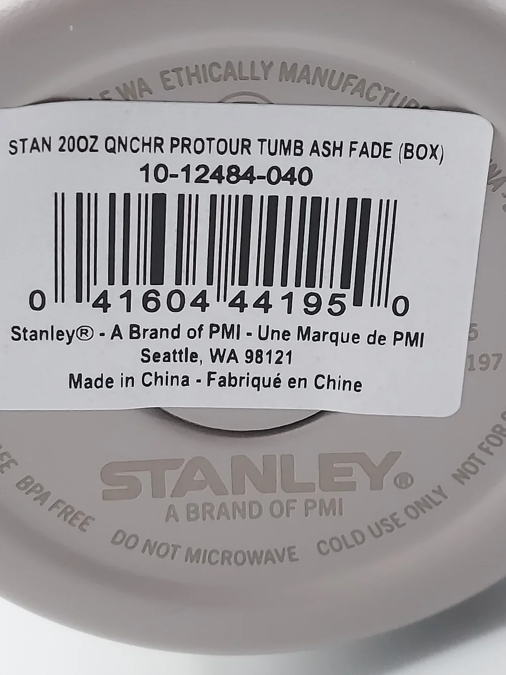 Stanley The Quencher ProTour Flip Straw Tumbler | 20 OZ - Ash Fade - Picture 4 of 4